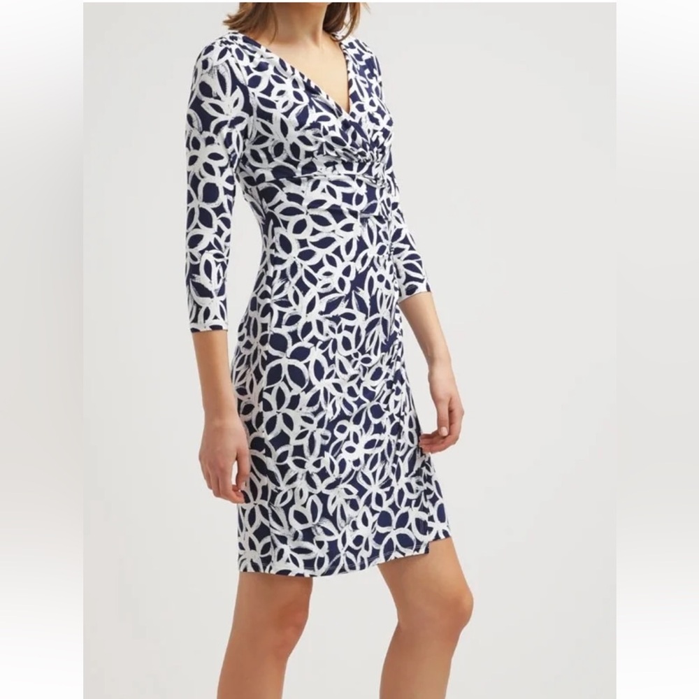 EUC Ralph Lauren Patterned Faux Wrap Dress